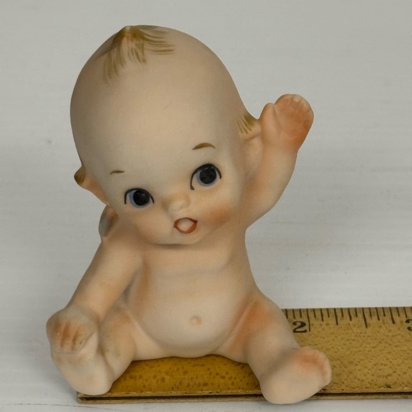 Vintage KEWPIE 3β Bisque Dolls | Set of TWO | Waving and Sad Sitting Dolls EUC - Picture 13 of 16